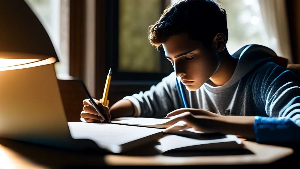 The image for the article depicts a young person sitting in front of a laptop in a well-lit room filled with natural light. The individual appears entirely focused on the process of online learning, holding a pen in their hand and jotting down important notes. On the screen in front of them, an educational interface can be seen, featuring a variety of learning materials, including e-books and educational videos. The image conveys the concept of self-directed learning and personal development thr