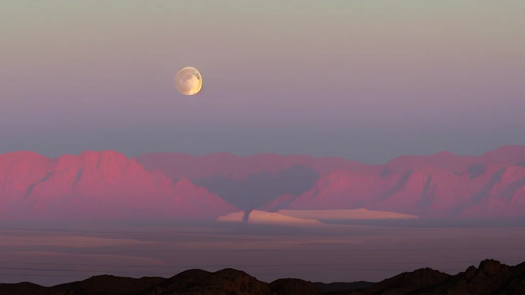 full moon over the valley