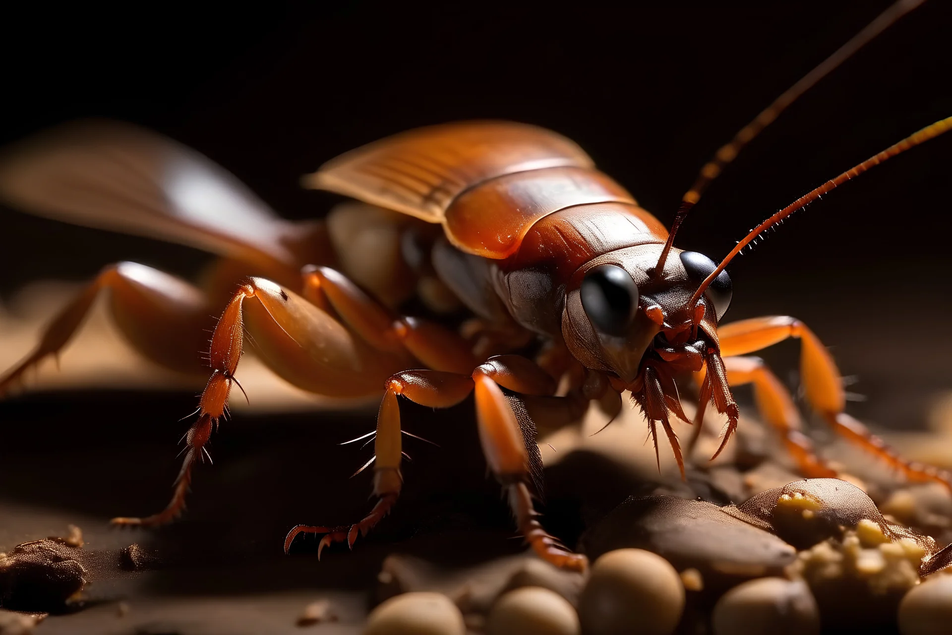 cockroach eating moneys