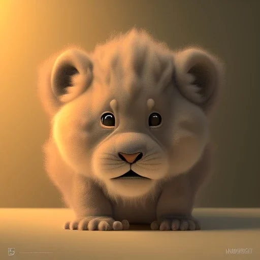 pixar art style of cute fat baby lion in natural environment, monotone color, full body, by mobeius, au naturel, hyper detailed, digital art, trending in artstation, cinematic lighting, studio quality, smooth render, unreal engine 5 rendered, octane rendered, art style by klimt and nixeu and ian sprigger and wlop and krenz cushart