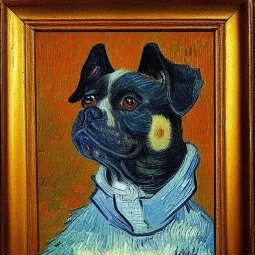 Portrait of a dog by Van Gogh