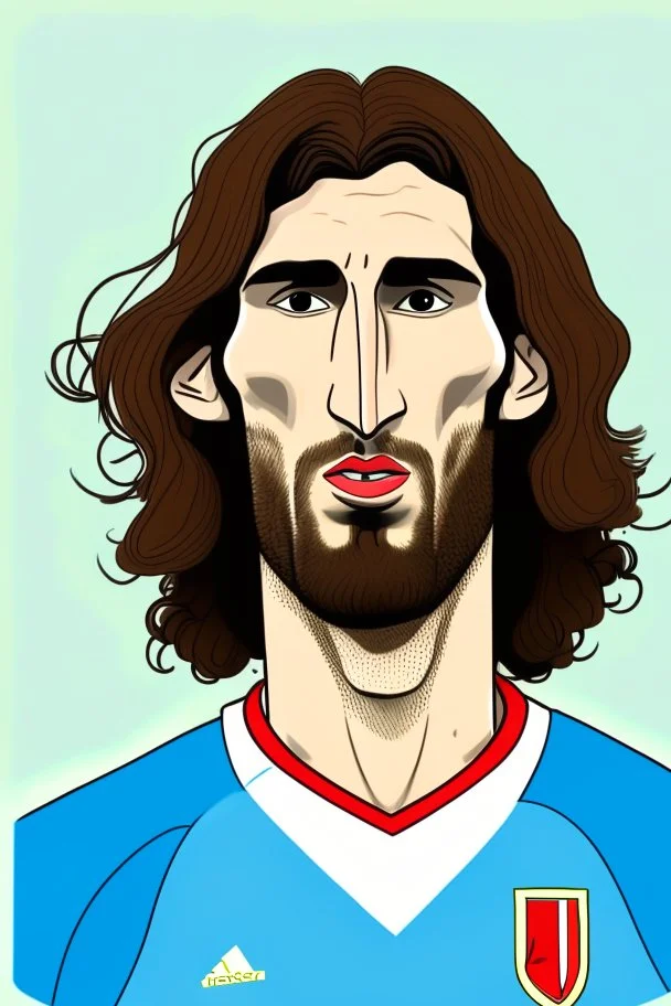 Sandro Tonali Italian football player ,cartoon 2d