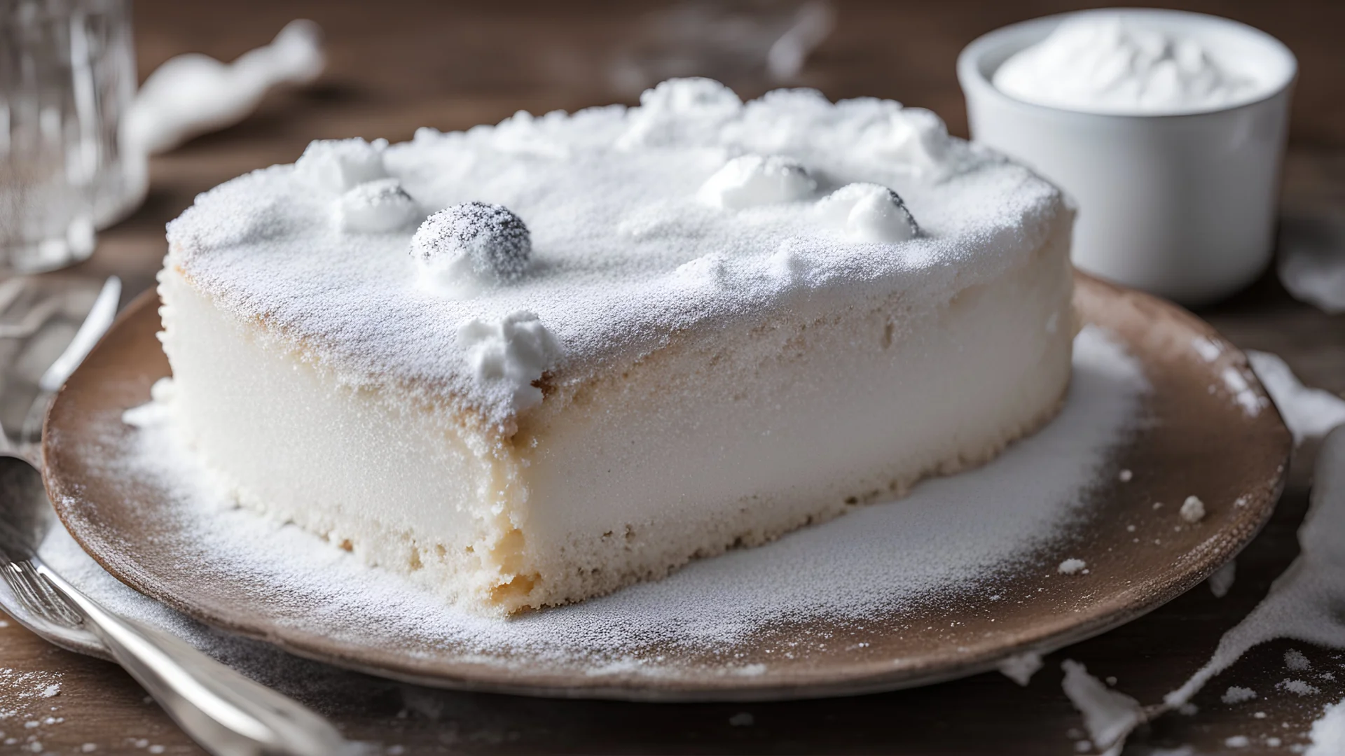 cake with powdered sugar