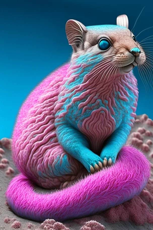 cat chamois ground hog doe snake porpoise,insanely detailed, cotton candy, 16k resolution,