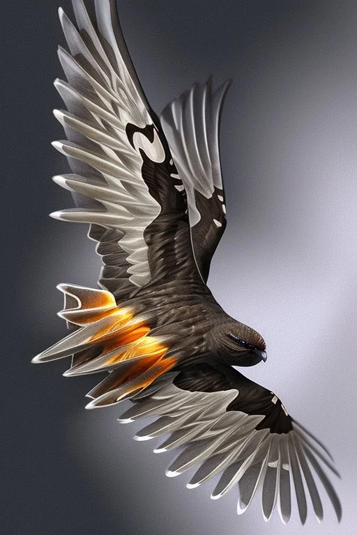 nocturnal fire bird, beautiful, artistic, detailed, photorealistic