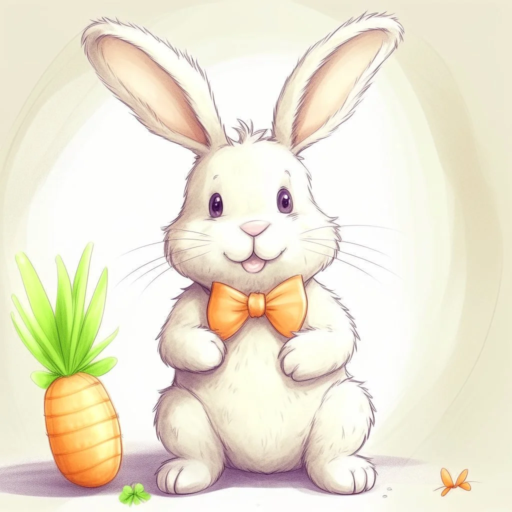 Rabbit Cartoon Clip Art - Rabbit Carrot Eating Drawings, HD Png Download ,  Transparent Png Image - PNGitem