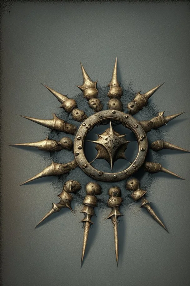 circle with 4 spikes amulet