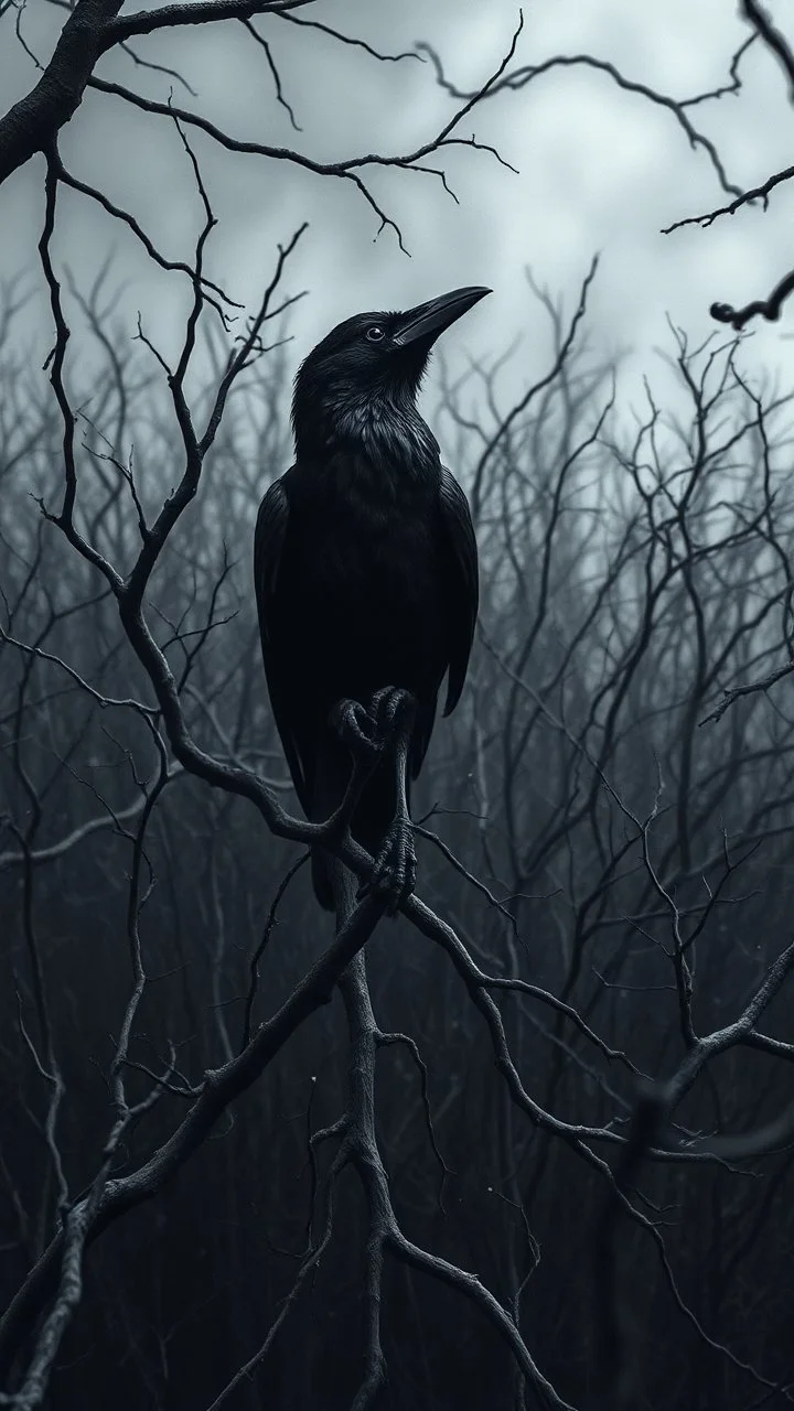 A crow black vein, human veins, mixing together a lot of them, like a forest, big and small veins a lot of them,