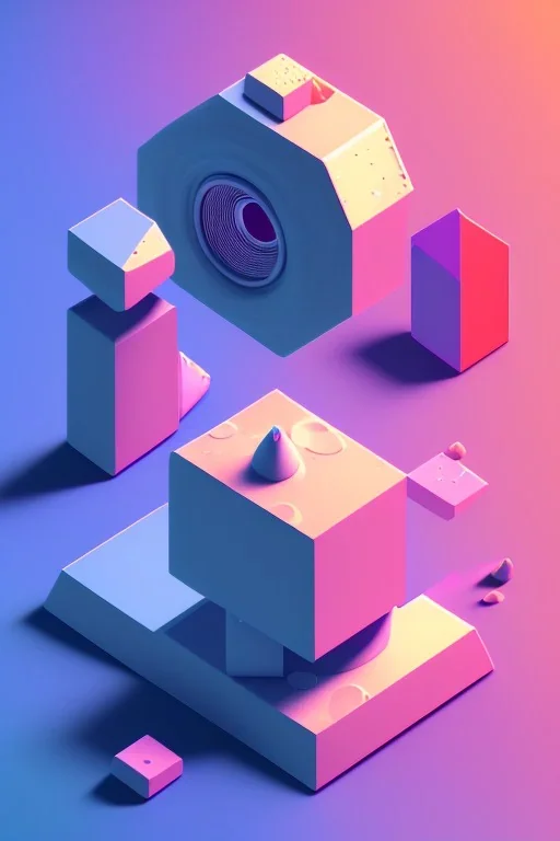 full length isometric clean art NFT, soft lighting, soft pastel gradients, high definition, 3d icon clay render, blender 3d