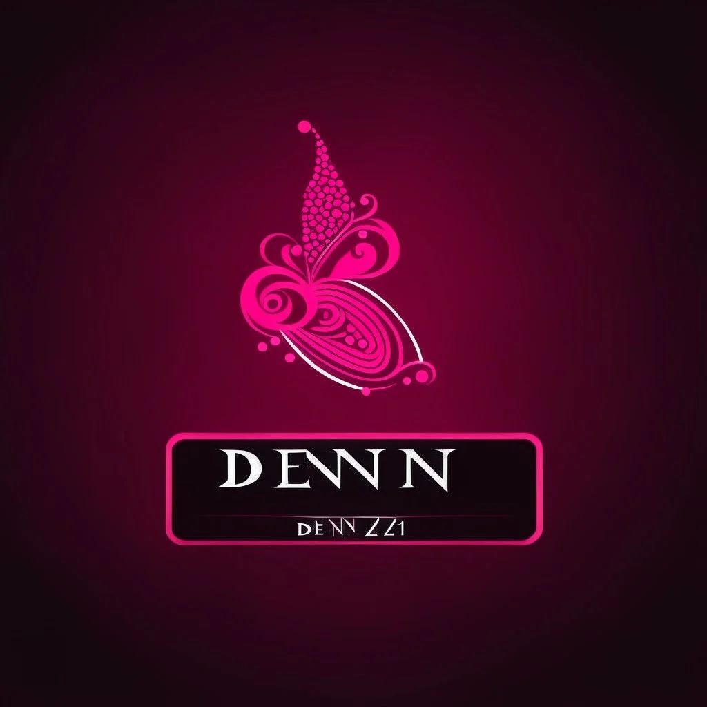 Create a logo called Deniz Boutique DARK PINK