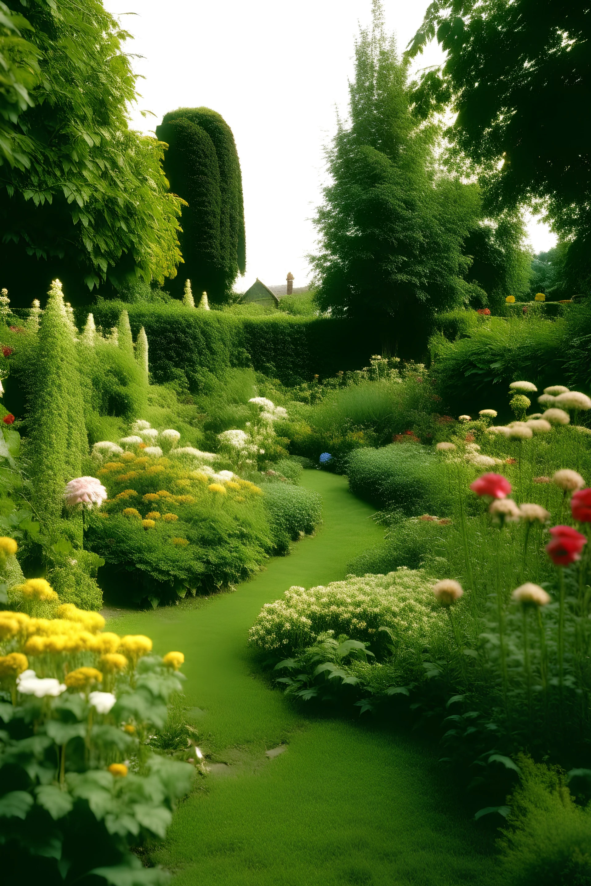 photograph of an english garden