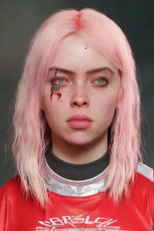 Billie Eilish, cyberpunk2077, booty, photorealistic