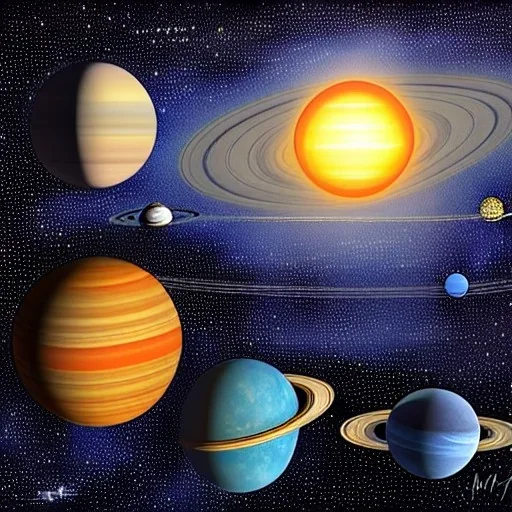 Solar system, photorealism