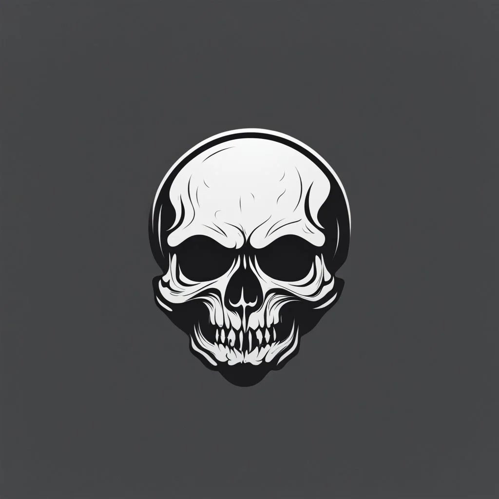 minimalistic skull logo