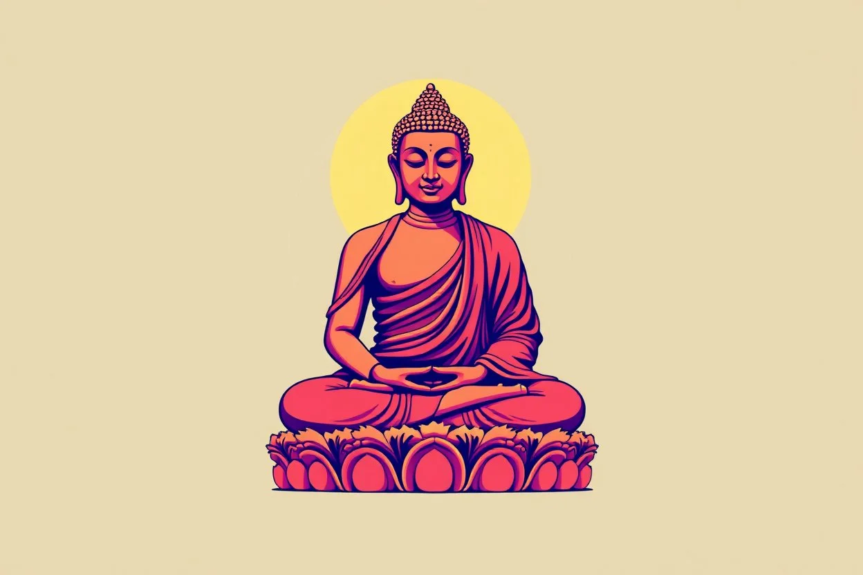 pop art pixels 1000 images budha in the style of moneti