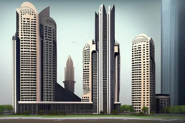 Unique building design for central bank of India. Make it world's tallest building