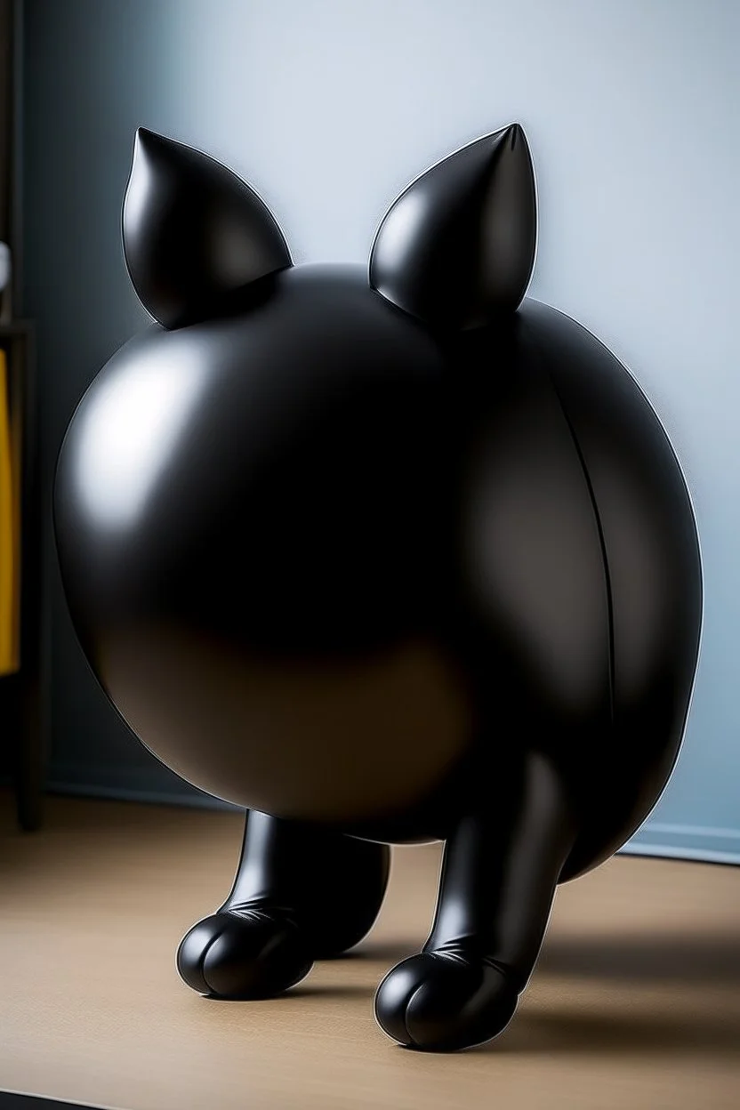 balloon shaped like the butt of a black cat