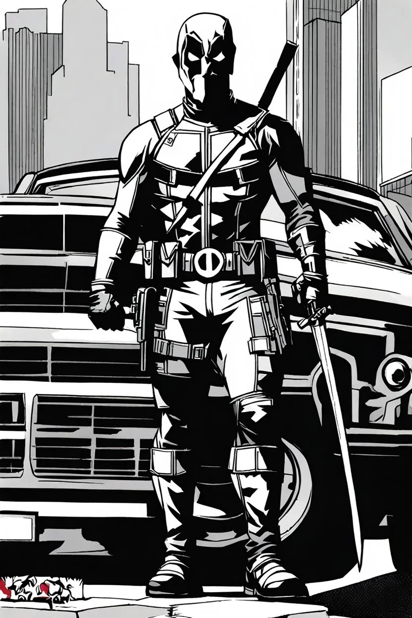 Deadpool in the style of Greg Capullo