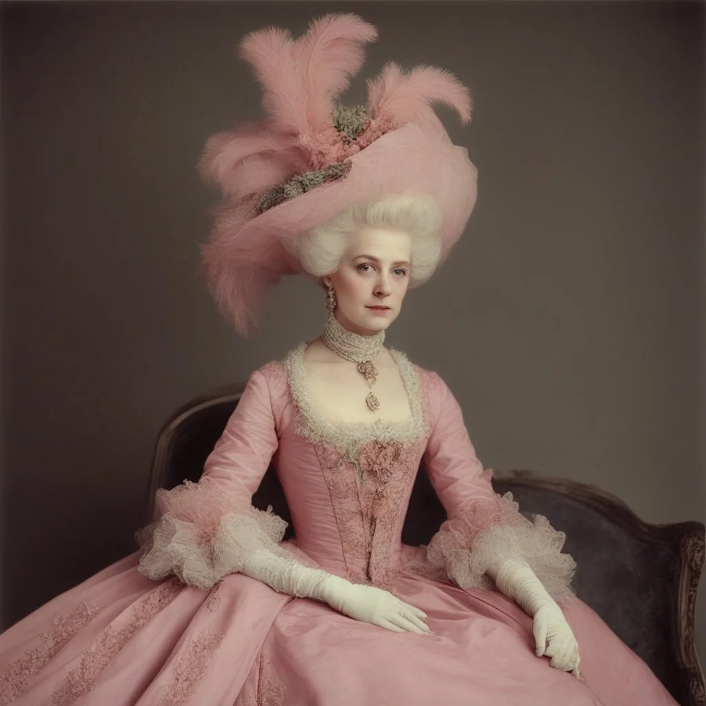 Marie-Antoinette , plastic jacket, pink,autochrome