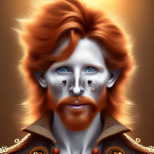 Portrait of Courtney Gains as a ruggedly handsome but joyful roguish pirate, charismatic, attractive male, masculine, perfect, precisely detailed, lightly freckled face, meticulously detailed multi-hued ginger carrot colored cherry fire red hair; Malachai of the corn; fantasy, intricate, elegant, highly detailed, digital painting, artstation, concept art, matte, sharp focus, illustration, art by artgerm and greg rutkowski and alphonse mucha