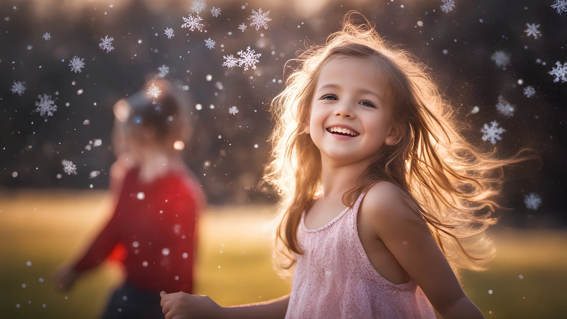 Magical Fantastic young happy child facing camera, Liquid Structure, Flying snowflakes, Splash, Portrait Photography, Fantasy Background, Intricate Patterns, Ultra Detailed, Luminous, Radiance, Joy, Exuberance, Fun, energy, excitement, Ultra Realism, Complex Details, Intricate Details, 16k, HDR, High Quality, Trending On Artstation, Sharp Focus, Studio Photo, Intricate Details, Highly Detailed