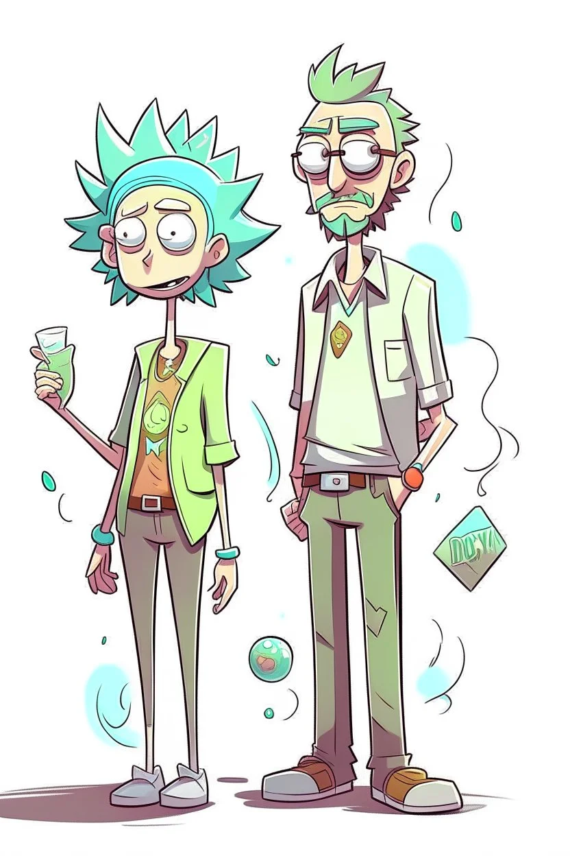 rick and morty tarzında bir çift