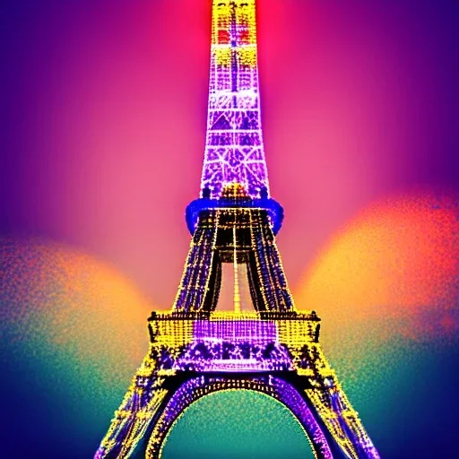 concept art, eifel tower made of candies, eifel tower paris, ultra realistic, ulgra high quality, professional photography, cinematic, volumetric light, paris background