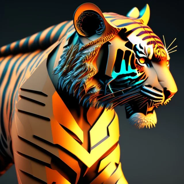 cyber tiger in 3d