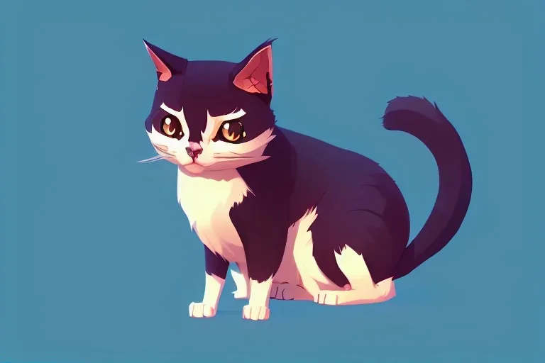 cute cat illustration isolated