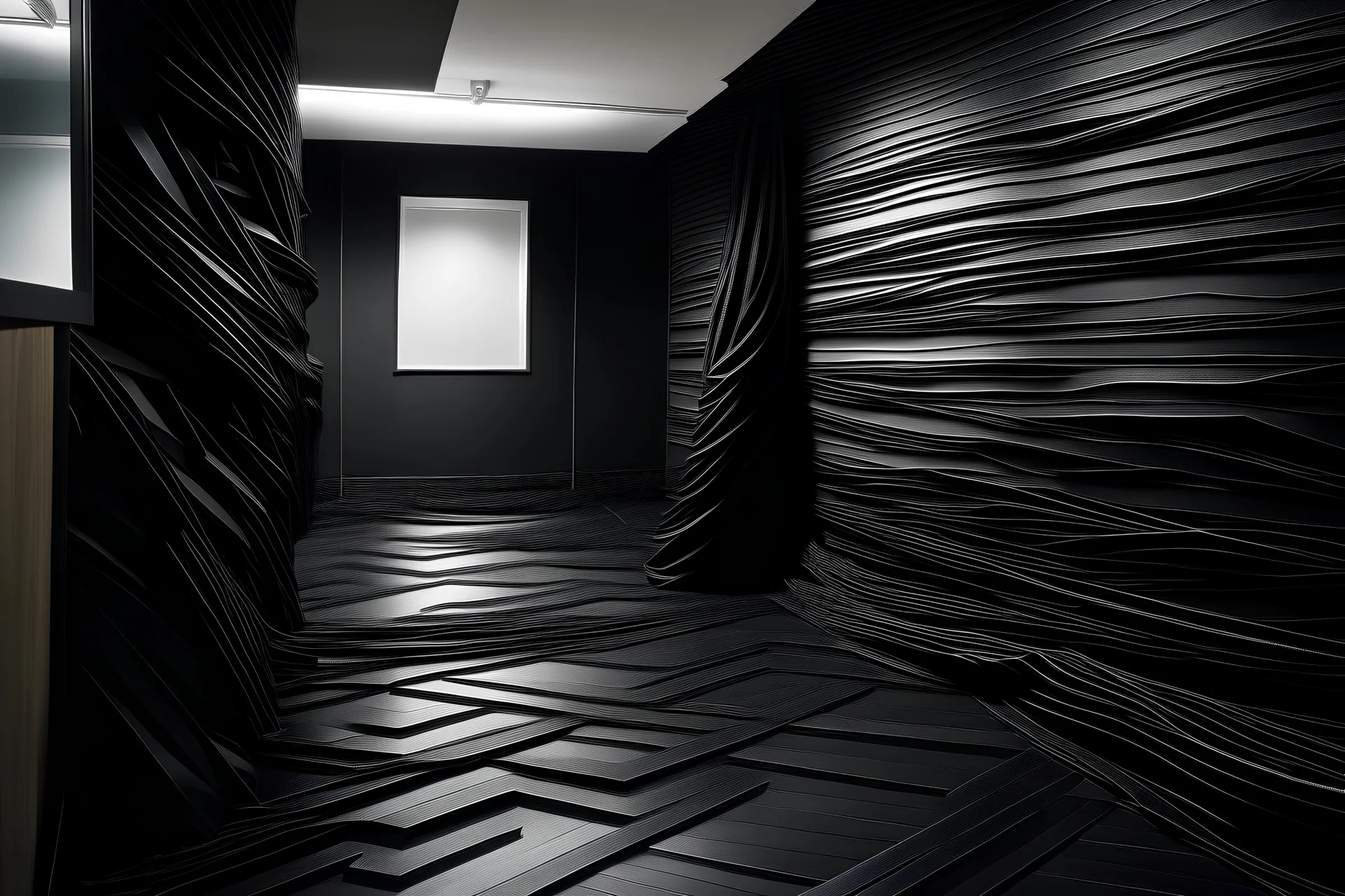black narrow pool twisted paper in