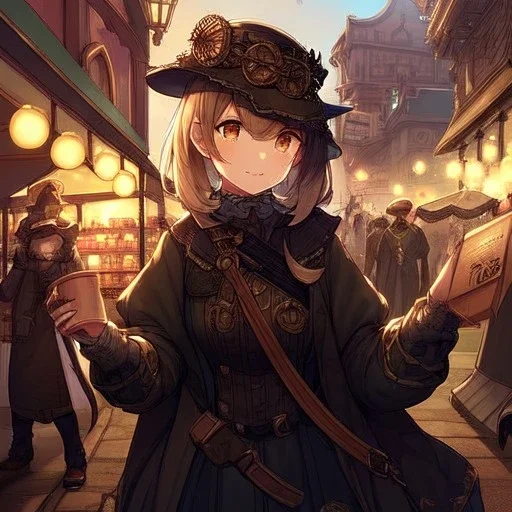  streetMarket,cute girl steampunk ,