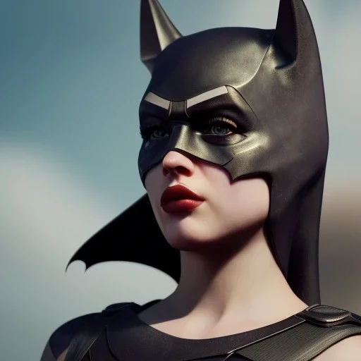 analog style,real cool girl portrait, simmetric eyes, ambient, batgirl make up outfit, ultra realistic photo,gotham city, unreal engine, paloroid, 100mm --aspect ratio 1:1