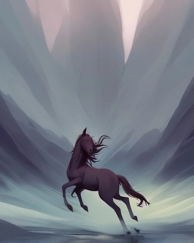 A centaur majestically galloping through the dense forest in the style of Doug Hyde , fantastical landscape, soft strokes , mythology portrait, classic illustrated digital design