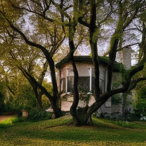 a house with trees