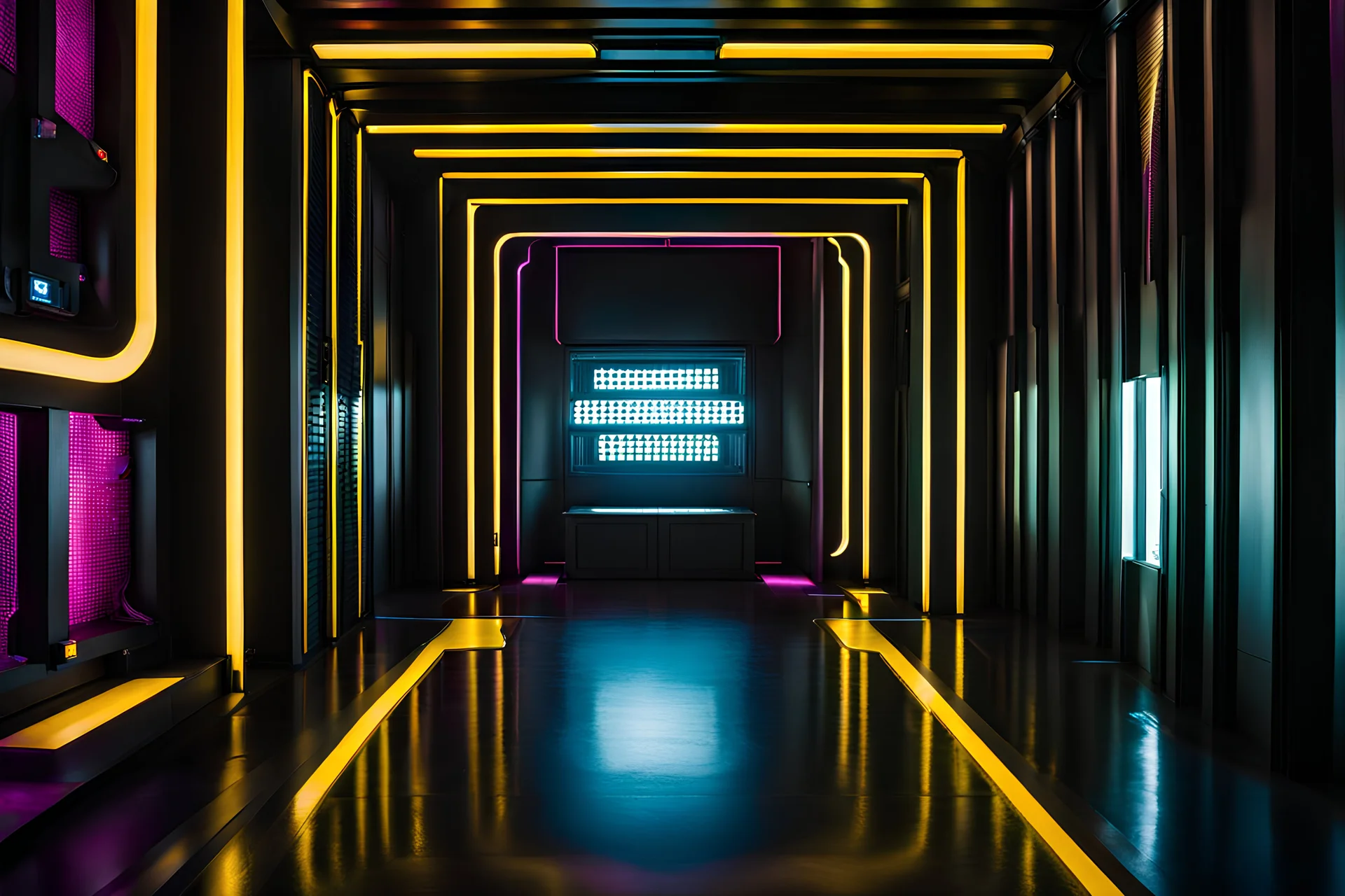 cyberpunk teleportation chamber