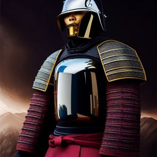 Ultra detailed fullbody Portrait in oil on canvas of medieval SAMURAI with armor,helmet,extremely detailed digital painting,ultrarealistic skin,intense stare, extremely detailed face, crystal clear eyes, mystical colors ,perfectly centered image, perfect composition, rim light, beautiful lighting,masterpiece ,8k, stunning scene, raytracing, anatomically correct, in the style of Simon Bisley and Ohrai Noriyoshi and robert e howard and Steve Jung and Wizyakuza and uncannyknack.