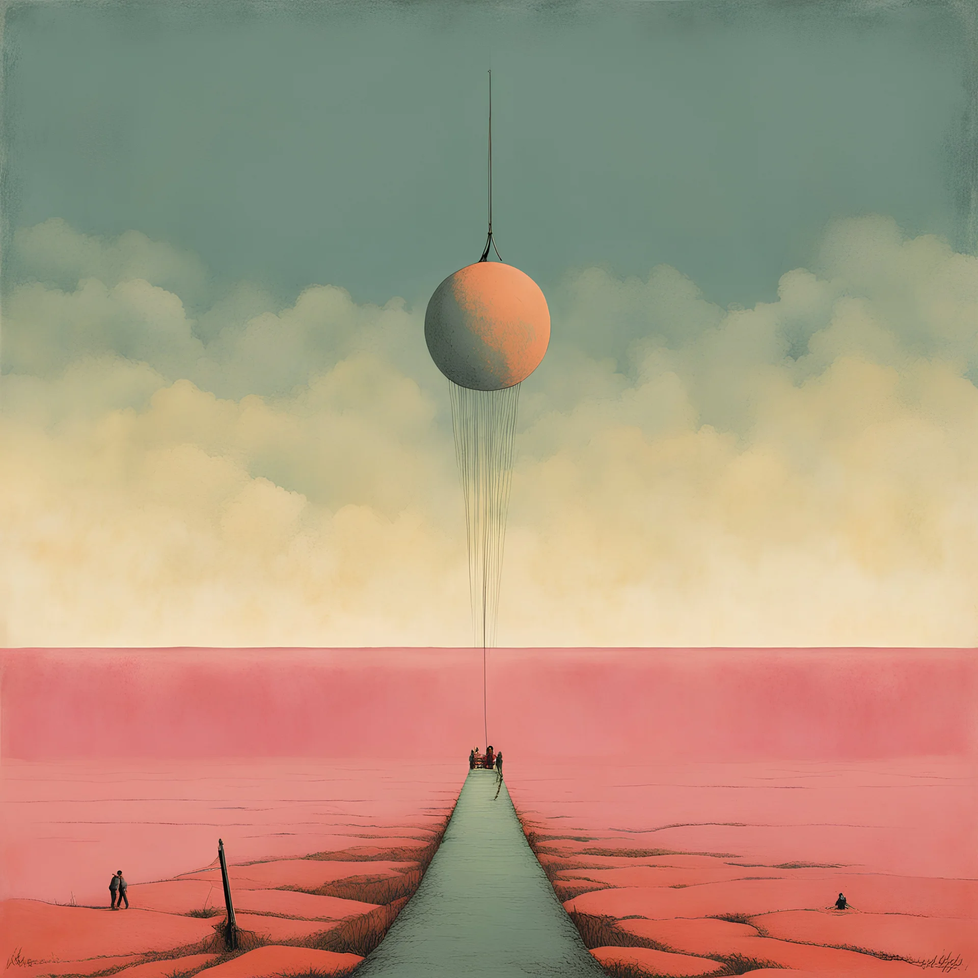 Wasting away the moments that make up a dull day, by ALESSANDRO GOTTARDO and Zdzislaw Beksinski, Pink Floyd album cover art, sharp colors, eerie, bright, mysterious