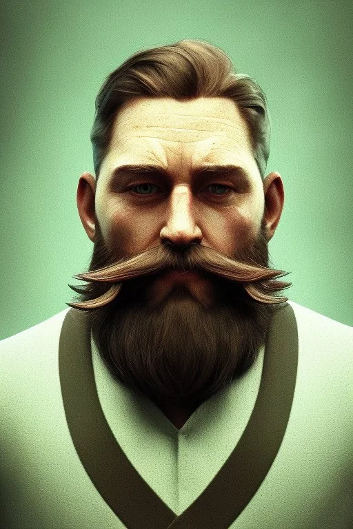 photorealistic white male bearded handsome, hyperdetailed painting, luminism, Bar lighting, complex, dark green miltary, 4k resolution concept art, Artgerm, WLOP, Alphonse Mucha, 3d render, octane render, intricately detailed, cinematic, awesome full color, hand drawn, dark, gritty, cinematic