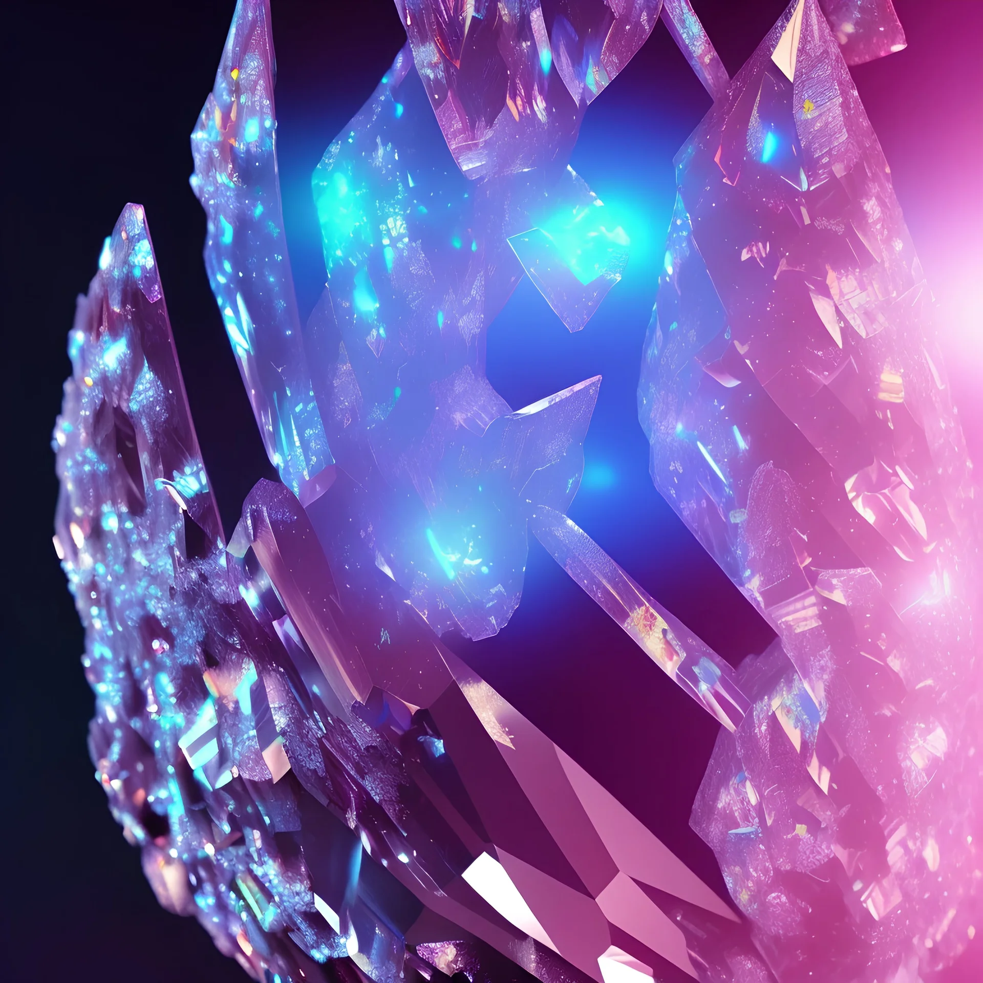 Beautiful crystal, 4K, 8K, 3D