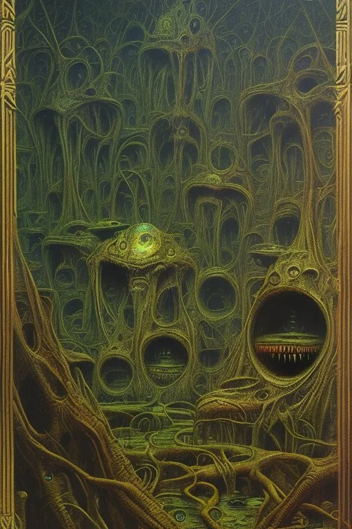 Strange swamp with hideous beings arousing feelings of loathing and distressing horror decal Max Ernst