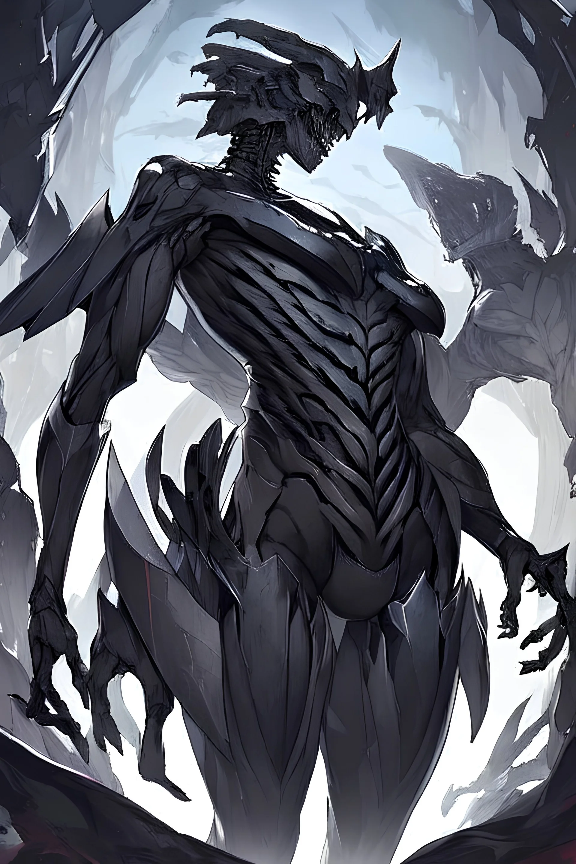 Dark Black chrome skeleton
