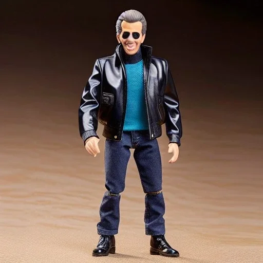 Collectible figure smile "the fonz" Fonzie arthur fonzarelli young greaser jacket winkler toy plastic doll face boot (plastic black hair) full body in package (2 thumbsup) 2020 head brown