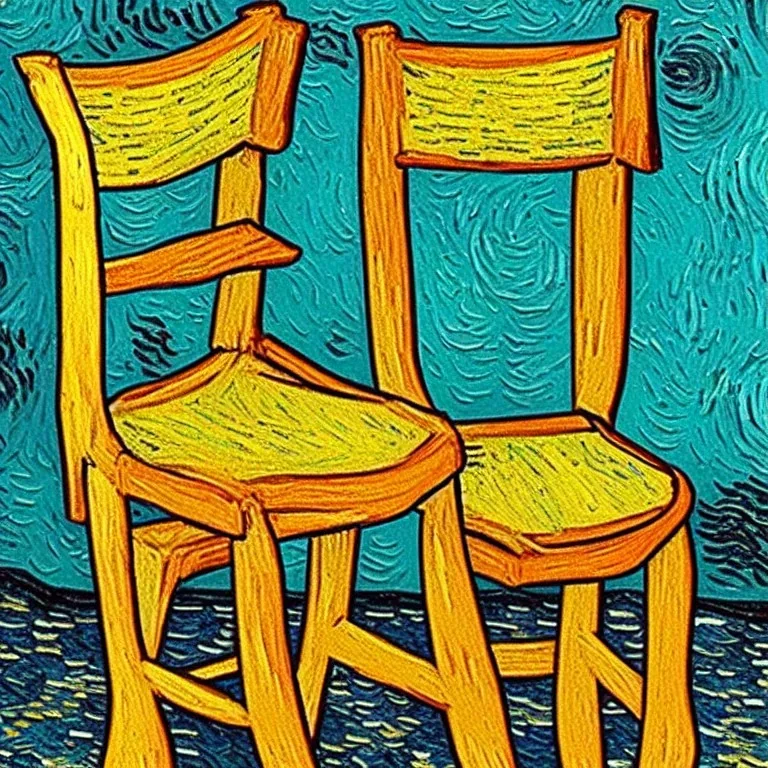 chair mug in style of van gogh