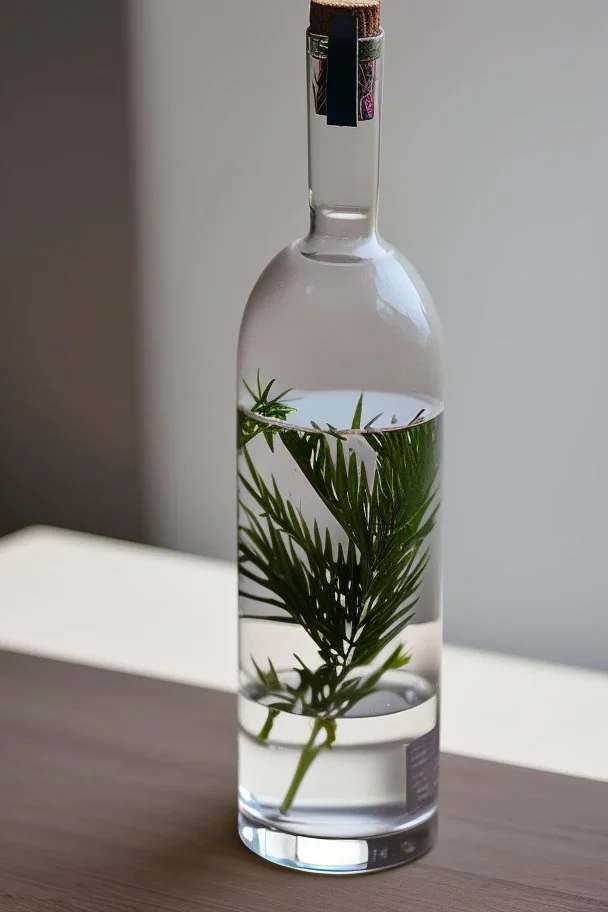 gin bottle on a elegant table