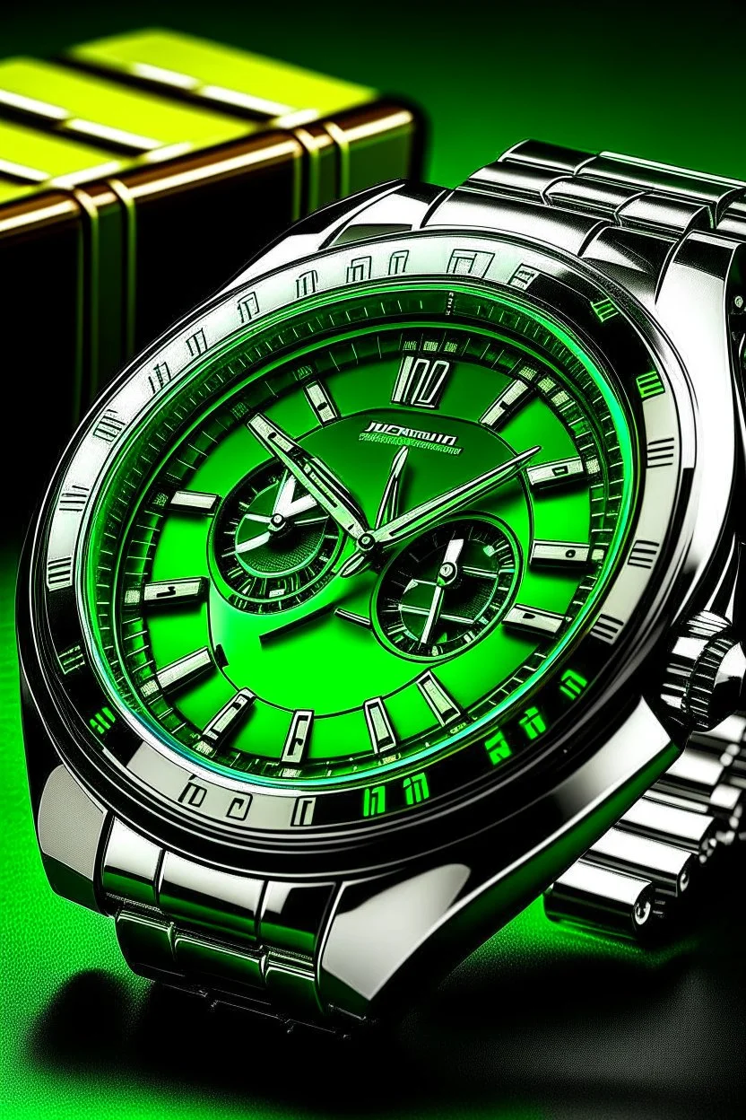 generate image of green face watch companies which seem real for blog