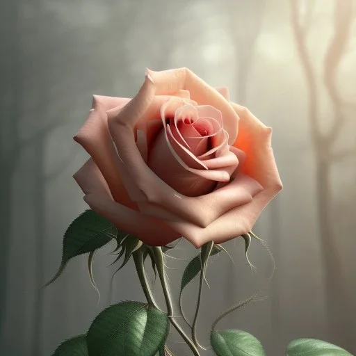 red roses beautiful girl,utra realistic,highly detailed, masterpiece, delicate detailed, sharp focus, insanely detailed, fantasy art, royalistic,elegant, fog, Special Lighting, Vibrant, color Scheme, forest, unreal engine, trending on artstation, ultra photoreal,high chaos --s 700