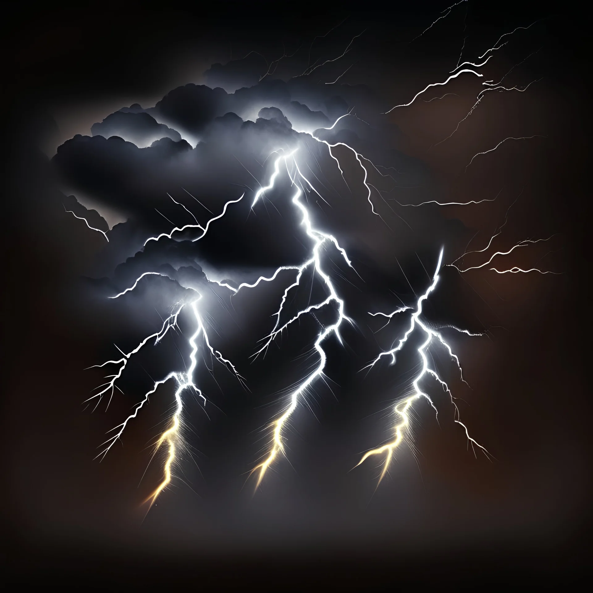 Little lightnings with black back ground