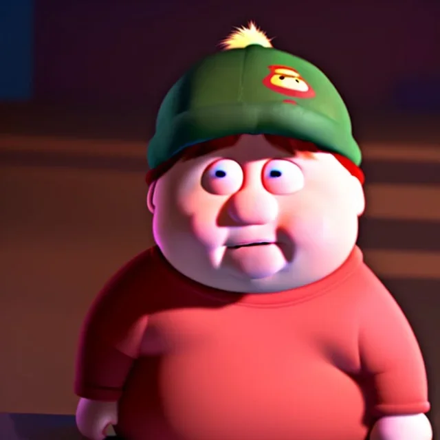 Eric Cartman toddler, full body, dramatic lighting, hyper realistic