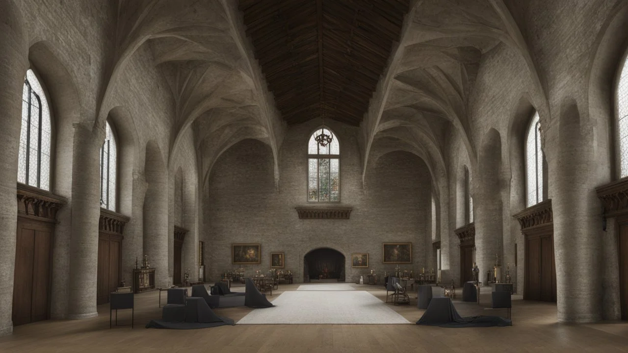 the great hall in the castle