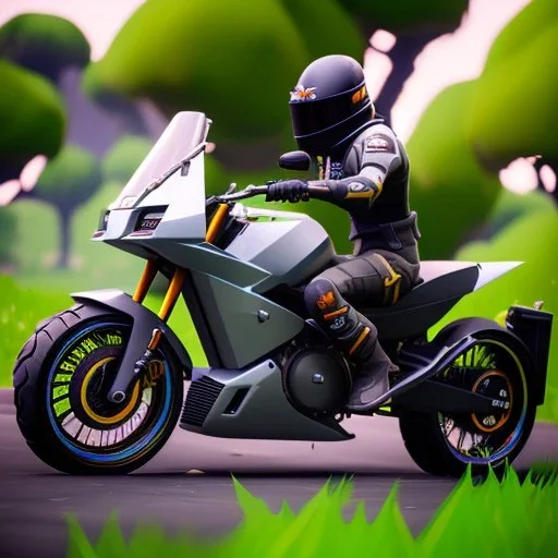  only motorbike, soft smooth lighting,centered.design by fortnite